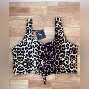 Zaful XXL Leopard Print Swim Top NWT